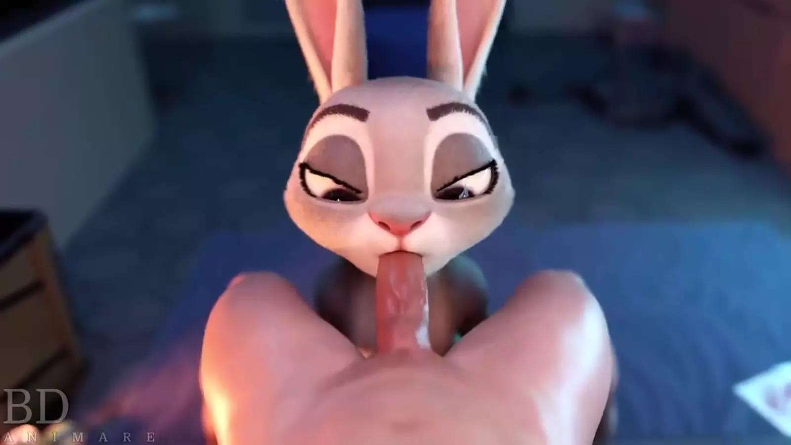 An animated buck or doeb humanoid with features and seductive look